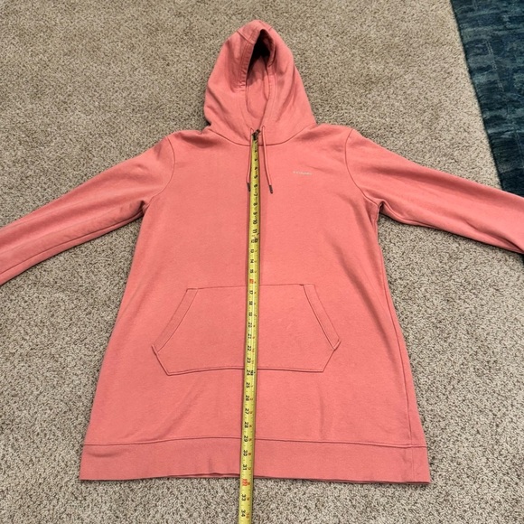 Columbia Coral Pink Fleece Hoodie XL | Cozy Athleisure Streetwear - Picture 5 of 7